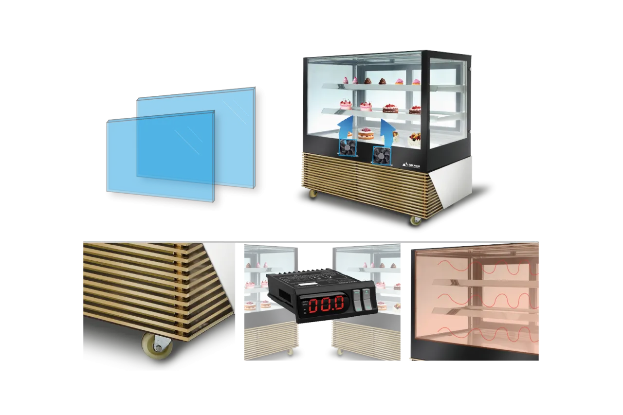 Panel Display Cake SKADI TLR-D Refrigerated Cake Display Showcase | TL Series
